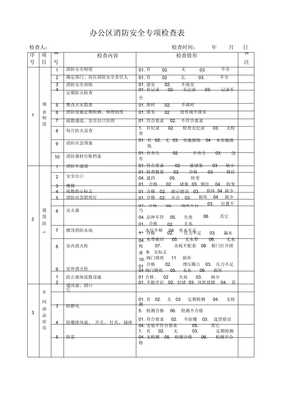 一般企業(yè)、辦公樓消防安全專項檢查表